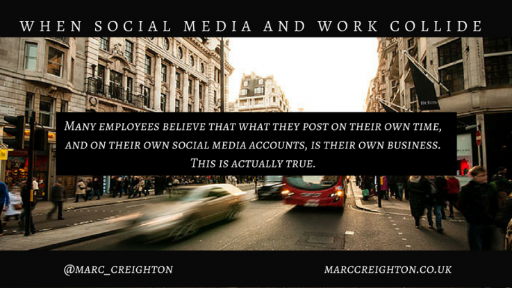 worlds collide work life and social media case study