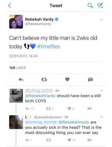 Rebekah Vardy Tweet example