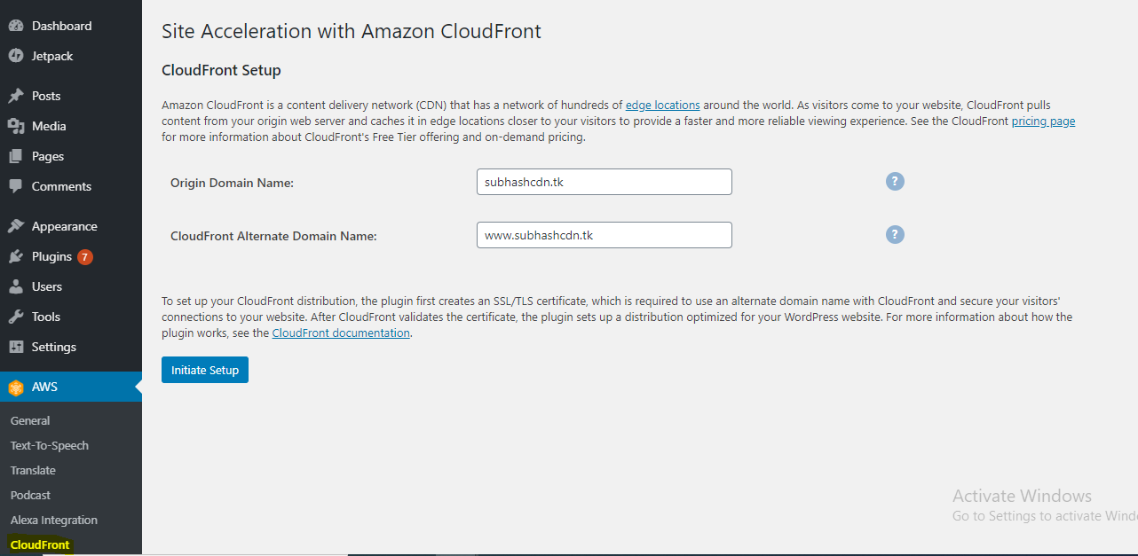 How to Connect AWS Lightsail to Cloudfront