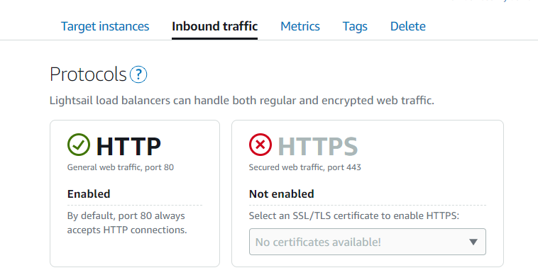 Configure inbound traffic